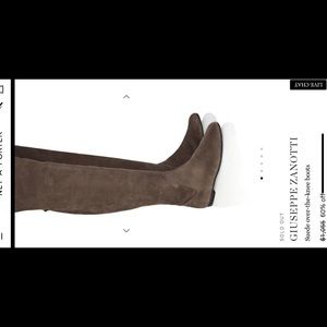 GIUSEPPE ZANOTTI Suede over-the-knee boots
